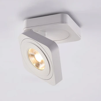 Zložljivi COB LED Svetilke 10W 12W Površine Vgrajena Led Stropne Svetilke Spot Luči 360 Stopinj Rotacija, Svetilke AC220V