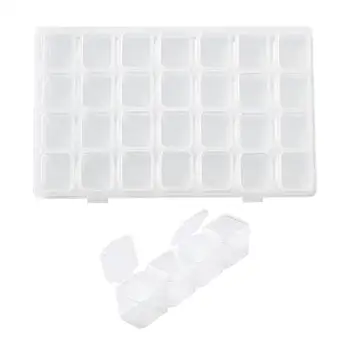 PVC Plastike Nail Art Škatla za Orodje Multi-funkcijo Nohtov Škatla za Shranjevanje Pravokotnik, Jasno, 17.5x11cm