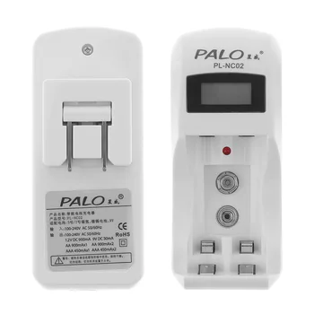 PALO 2 Neodvisnih Kanalov Smart Polnilec z LCD Zaslonom, primerni za 9V baterijo Li-ion / Ni-MH / AA / AAA Polnilne Baterije