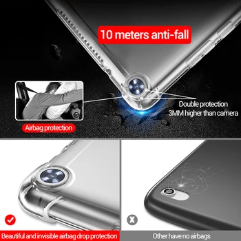 Shockproof silikonsko ohišje za Huawei MediaPad M6 8.4 VRD-W10 VRD-AL10 prozorno gumo hrbtni pokrovček prilagodljiv odbijača