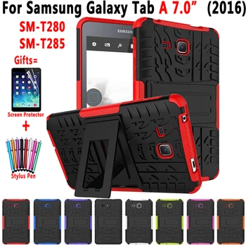 Hibridni Oklep Oporo Silicij Tablični Primeru za Samsung Galaxy Tab A6 7.0 2016 T280 T285 SM-T280 SM-T285 Kritje Funda Coque
