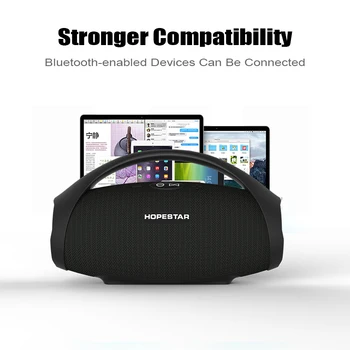 Hopestar-H32 Zunanji Prenosni Bluetooth Brezžični Zvočnik Nepremočljiva Ipx6 Mini Zvočniki Velika Moč 10W Stolpec Boombox Z Ročajem