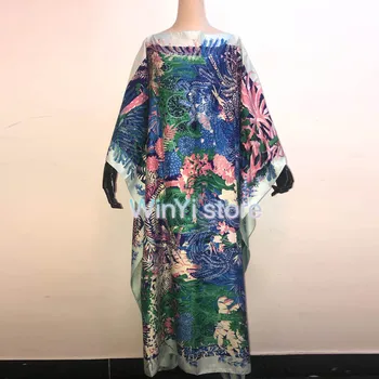 Moda Za Ženske Seksi Boho Poletje Priložnostne Šifon Cvetlični Večer Stranka Plaži Dolgo Obleko Maxi