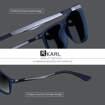 Kvadratni Moških Polarizirana sončna Očala Visoko Kakovost Vožnje Sunglass Aluminija Ribolov sončna Očala Moški Pravokotnik Očala za Moški ženske