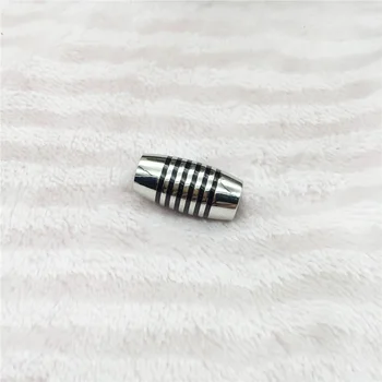 6 mm Luknjo 316l iz Nerjavečega Jekla Silver Black Ton Magnetnimi Zapirali Fit Okroglo Usnje Kabel Zapestnica Priključki Nakit, Izdelava DIY