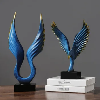 Lepe Povzetek Orel Okraski Urad Dekoracijo Artware Modra Živali Kiparstvo Začetni Študija Soba Zaslon Rekviziti Poslovna Darila