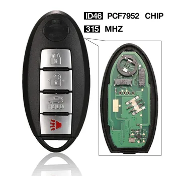Kutery Smart Remote Ključ za NISSAN Altima Teana Maxima MURANO za Infiniti G25 G35 G37 Q60 FX35 FX37 QX70 FX50 315Mhz ID46