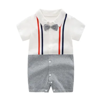 2020 Poletje Baby Romper 0-18 M Novorojenčka Kratek Rokav Bombaž Baby Boy Oblačila iz Enega Kosa Jumpsuit Fantje Otroška Oblačila