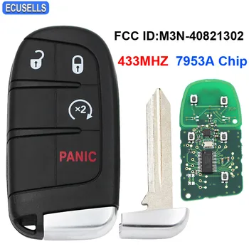 3+1/4 Gumb Smart Remote Key Fob 433MHz z 7953A / ID46 Čip FCC ID: M3N-40821302 za Dodge Durango Potovanje-2018