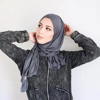 2020 ženske bleščice stretchy dres, šal hidžab muslimanskih bombaž headscarf turban islamske rute in šali ženski ovijte glavo, rute