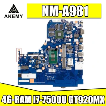 NM-A981 Prenosni računalnik z matično ploščo Za Lenovo 310-15IKB original mainboard 4G-RAM I7-7500U GT920MX