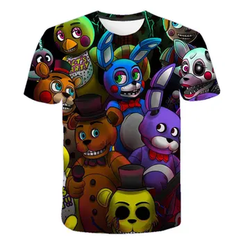 4 Do 14 Let otroci t shirt Fnaf t-majice 3d tiskanih Pet Noči na Fredy fantje dekleta modni kratek rokav tshirts Otroka, t-shirt
