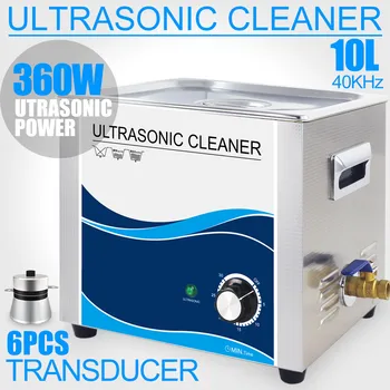 Ultrazvočni Čistilec 10 L Kopel 240W/360W Ultrazvok Čistilni Stroj Industrijski Sonic za Avto Filter Tiskalnik Vodja Strojne opreme Sklopka