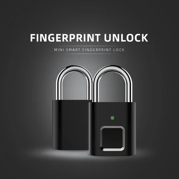 Žabica Prstnih Ključavnica za Prtljago Kovček Zaklepanje USB Polnilne Kovinski protivlomne Varnosti Varnostni brez ključa za Zaklepanje