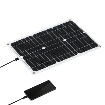 12V 18W solarnimi Kit Dual Vrata USB Monokristalne Sončne celice, Modula z Sončna Brezplačno Krmilnik SAE priključni Kabel Kompleti