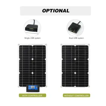12V 18W solarnimi Kit Dual Vrata USB Monokristalne Sončne celice, Modula z Sončna Brezplačno Krmilnik SAE priključni Kabel Kompleti
