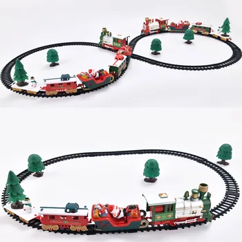 Klasične Igrače, Električni Skladbo Avto Božično Igrača Vlak z Zvoki In Svetloba, Barve Za otroke Naključno