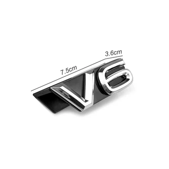 V6 Emblem Avto Žar Pisave Logotip Nalepko Za Volkswagen VW Touareg Atlas Spredaj Neto Omrežna 3D tovarniška ploščica Trim Dekor Avto Tuning