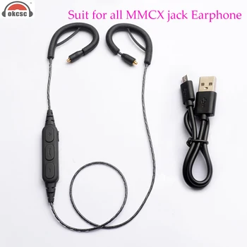 OKCSC Nadgradnjo MMCX jack HI-fi Avdio Kabel Bluetooth z Mikrofonom obleko za SHURE SE215/315/535/846/UE900
