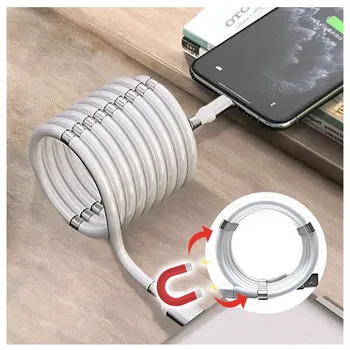 Hitro 2A Čarobno vrv kabel za iOS samodejno zložljive Hitro polnjenje za Samaung xiaomi huawei Oneplus Tip C LG Moto