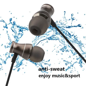 Kovinski Adsorpcije Magnet Slušalke Slušalke Za Xiaomi Stereo Bas Slušalke Kovinski Žične Slušalke Hi-Fi Slušalke, Mikrofon 2019