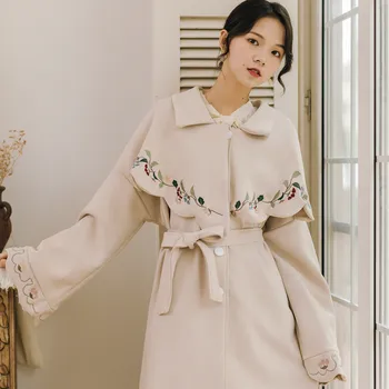 2020 novih modnih ženskih oblačil beloprsi Singl Zavoj navzdol Ovratnik Celoti Letnik jarek plašč za ženske