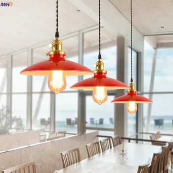 IWHD Retro Vintage Edison Obesek Svetlobe Napeljave Dinning Dnevna Soba Nordijska LED Viseče Luči Doma Obesek Razsvetljave Lamparas