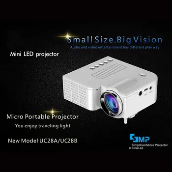 UC28B+ Home Projektor Mini Mini Prenosni 1080P HD Projekcija Mini LED Projektor Za Domači Kino Zabava