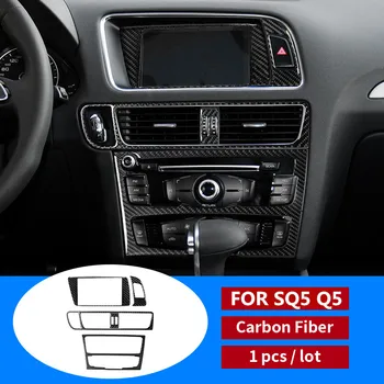 Za Audi Q5 SQ5 Auto Notranjost, klimatska Naprava CD Plošča iz Ogljikovih Vlaken Nalepke Navigacijski Okvir Nalepke Avto styling Dodatki