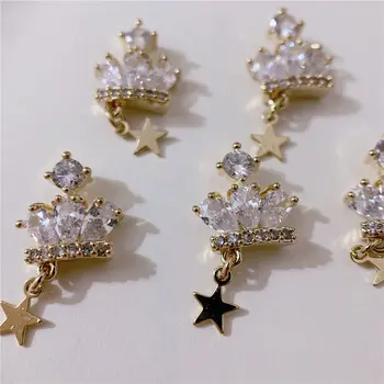 5pcs Luksuzni TN3768 Krono zlitine Cirkon Nail Art Kristali Okrasnih dekor nakit dobave nohti dodatki, okraski čare