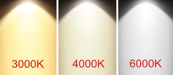 360 Kota Vrtljiv LED Vgradni Downlight, 5W 7W 10W 12W 15W LED Stropni Spot Luči 3000K/4000K/6000K Črno/Belo Ohišje Luči
