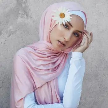 Modne Ženske Muslimanskih Poletje Tanke Hidžab Šal Foulard Femme Velikosti Plus Hijabs Islamske Šali Soild Headscarf Za Ženske 85*180 cm