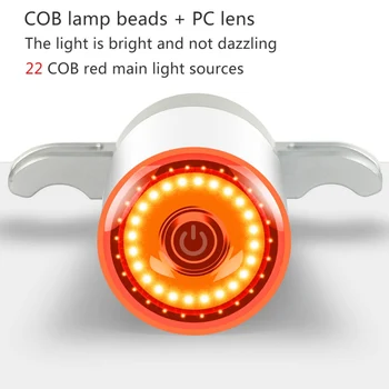 Izposoja Zadnje Luči USB Polnilna LED Kolesa Opozorilo Luč Auto Start/Stop Zavoro Odkrivanje Izposoja Smart Zavorna Luč