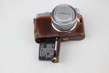 Nove Pu Usnje Fotoaparat Primeru Polovico Telesa Kritje Za Panasonic Lumix GF7 GF8 GF9 GF10 Odstranite Baterijo Neposredno