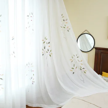 CITYINCITY Ročno Poslikane zavese za dnevno sobo francoski oljna slika, slog zavese Za spalnico eleganten bel til po Meri