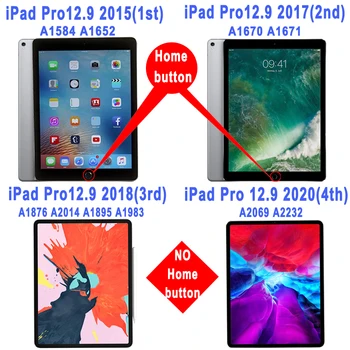 Tipkovnice, Ohišje za iPad Apple Pro za 12,9 2017 2018 2020 1. 2nd 3rd 4th Kritje Ultra Slim Tipkovnico Bluetooth Pu Usnja Lupine