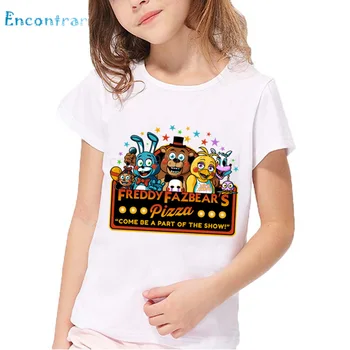 Otrok, Pet Noči Na Freddy Risanka majica Baby Fantje Dekleta Smešno 5 Freddys Poletje Vrhovi Otroci Priložnostne T-shirt