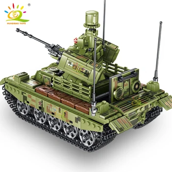 HUIQIBAO 884pcs WW2 Vojaški Tank gradniki Vojska 4 Vojak Orožje Avto, Model Opeke, Gradbeništvo, Igrače za Otroke