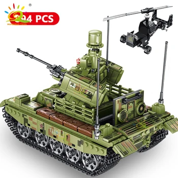 HUIQIBAO 884pcs WW2 Vojaški Tank gradniki Vojska 4 Vojak Orožje Avto, Model Opeke, Gradbeništvo, Igrače za Otroke