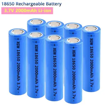 Novo 18650 Polnilna Litij Baterija 2000mAh 3,7 V Svetilka LI-Ion Baterije