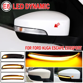 Za Ford Escape Kuga EcoSport 2013 - 2018 Avto Oprema Dynamic LED Strani Rearview Mirror Obrnite Signalna Lučka
