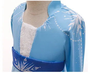 Za 6 8 10 12 14 Let Princesa Elsa Ana Otroci Obleke Dekleta Rojstni Dan Festivala Stranka Kostum Snow Queen 2 Cosplay Oblačila Frocks