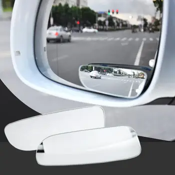 Novo 2pcs 360-Stopinjski Nastavljiva Stekla brez okvirjev Avto Rearview Vzvratno Ogledalo Vzvratno širokokotni Pomožne Blind Spot Ogledalo