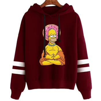 Simpsons, Tiskanje Hoodies Ženske Priložnostne Dolg Rokav Svoboden Ulične Človek, Ženska Pulover Majica