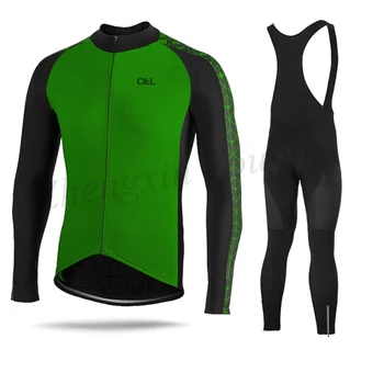 Kolesarska Oblačila Long Sleeve Jersey Set 2020 Moških Strave Tekaški Športni Pomladi Jeseni Ekipa Enotna Dihanje Priložnostne Obrabe Obleko