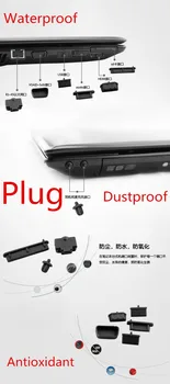 Nepremočljiva Dustproof Laptop Črn Silikonski čep vrata, pokrov Za Lenovo Thinkpad T460 T460P T460S T470P 14