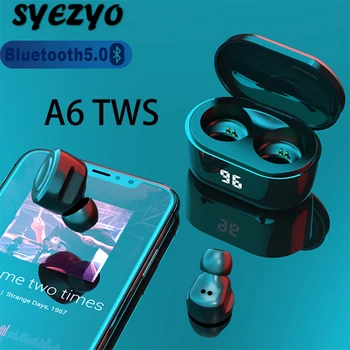 A6 TWS Bluetooth Brezžične Slušalke Ipx5 Vodotesne Slušalke Šport Čepkov Glasbe Mini Slušalke Za Huawei Xiaomi Samsung Iphone