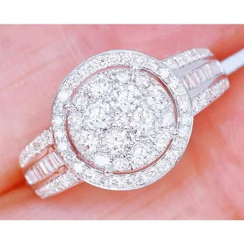 2021 nove luksuzne krog 925 sterling srebro zaročni prstan za ženske lady obletnice, darila nakit trgovini božič R5546
