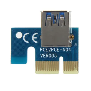 Za BTC Rudar Pralni PCI-E razteznih Riser PCI Express Kartica 1x do 16x USB 3.0 SATA v 4Pin IDE Molex Napajanje raiser 60 cm
