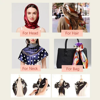 2020 Nove Ženske Vratu Šal Keper Svile Kvadratnih Šali, Hidžab Design Živali Tiskanja Glavo Foulard Ženska Ruta Neckerchief